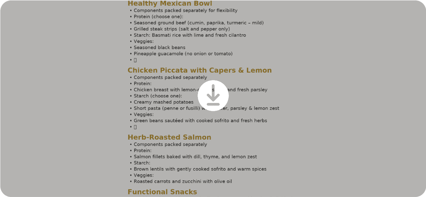 Menu Download Image - Amor Cooking