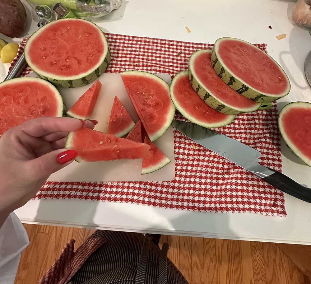 watermelon cutting - Amor Cooking